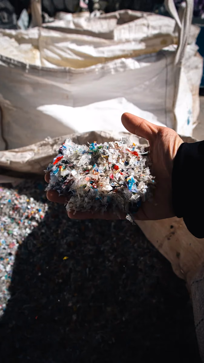 Material plástico reciclado